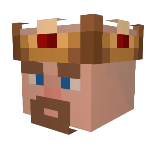 BaldDad Minecraft avatar head, 3D render