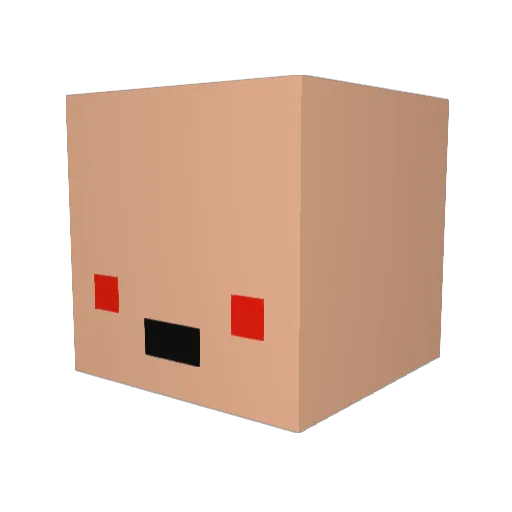 BaldDan Minecraft avatar head, 3D render