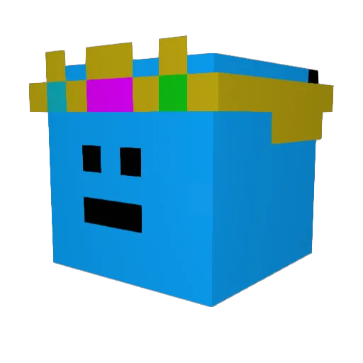 BaldDud Minecraft avatar head, 3D render