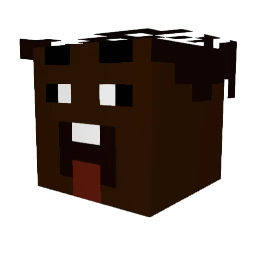BaldMenFarmer Minecraft avatar head, 3D render