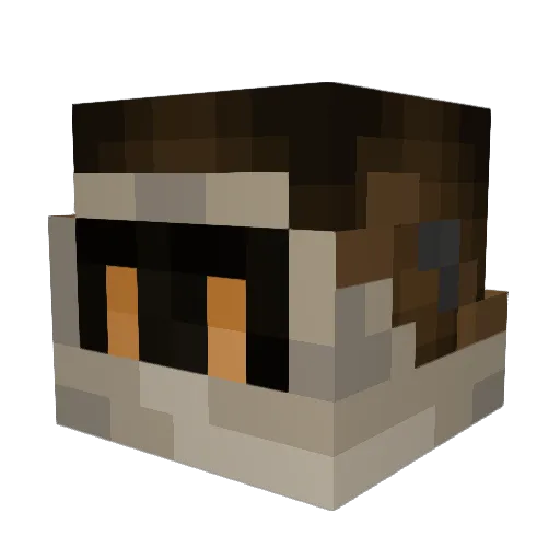 BaldRussian Minecraft avatar head, 3D render