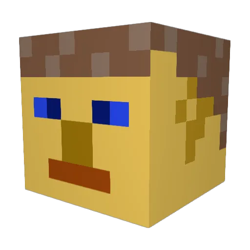 BaldThunder Minecraft avatar head, 3D render
