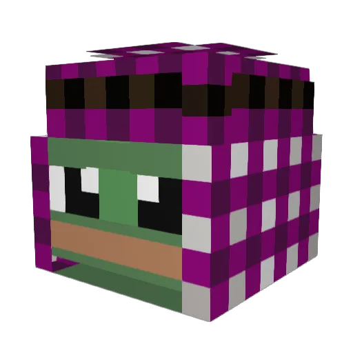 Bald_Tryhard Minecraft avatar head, 3D render