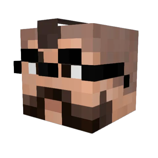 Balda77 Minecraft avatar head, 3D render