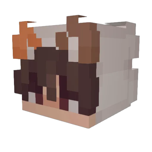 BaldaScroll Minecraft avatar head, 3D render