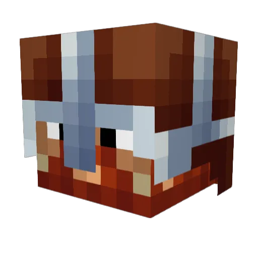 Balddog123 Minecraft avatar head, 3D render