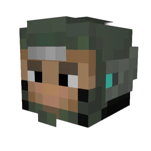 Balderon Minecraft avatar head, 3D render