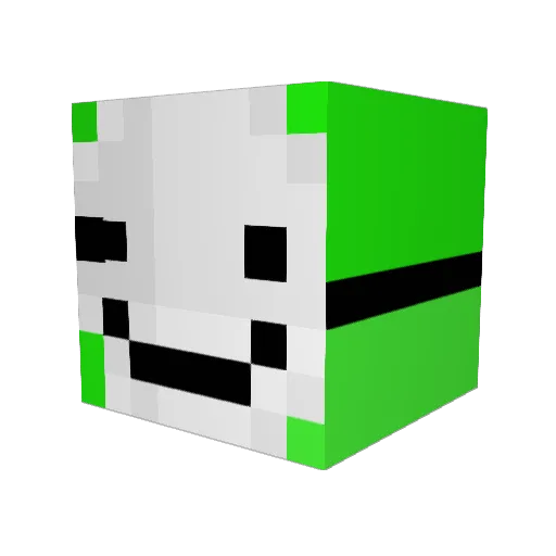 Baldley Minecraft avatar head, 3D render