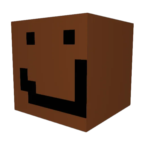 Baldoe Minecraft avatar head, 3D render