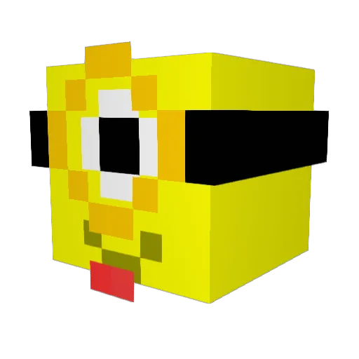 Baldominion Minecraft avatar head, 3D render
