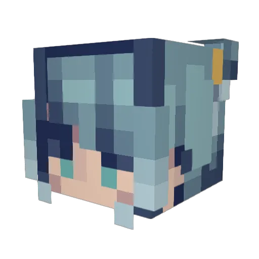 Baldoqui Minecraft avatar head, 3D render