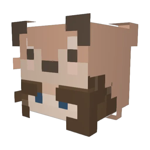 Baldr Minecraft avatar head, 3D render
