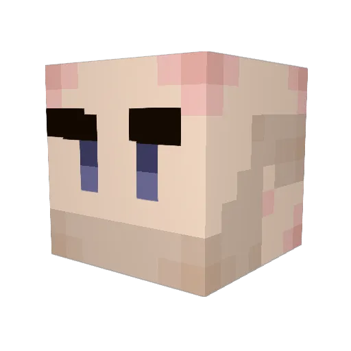 BaldySmurf Minecraft avatar head, 3D render