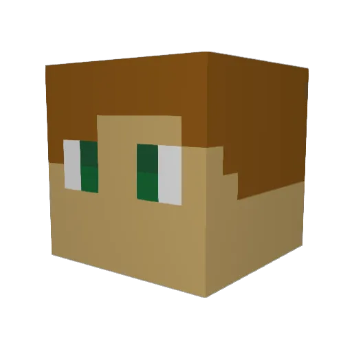 Balee12 Minecraft avatar head, 3D render