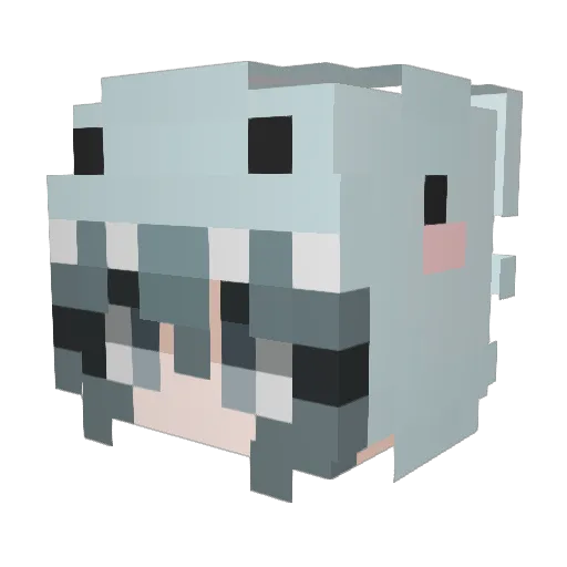 Balenguiaga Minecraft avatar head, 3D render