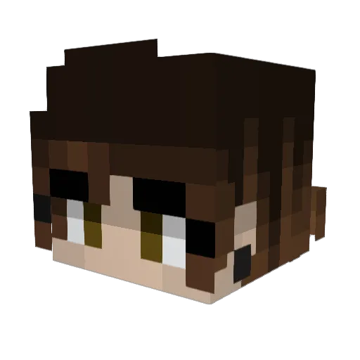 Balewhale Minecraft avatar head, 3D render