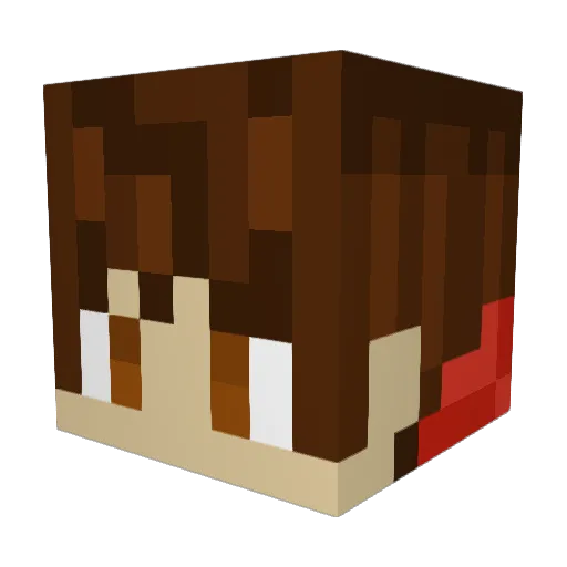 BaliX2 Minecraft avatar head, 3D render