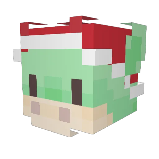 Balien1 Minecraft avatar head, 3D render