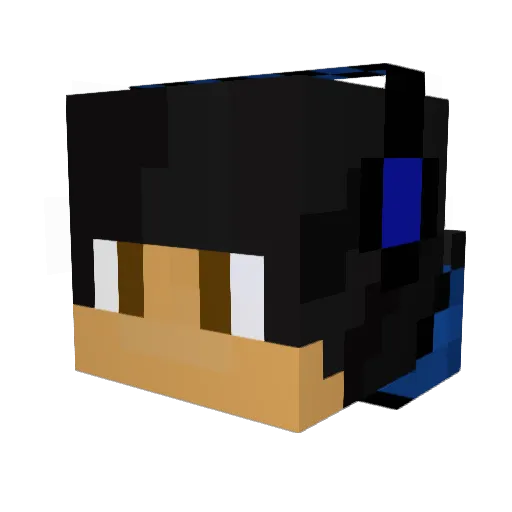 Balikk Minecraft avatar head, 3D render