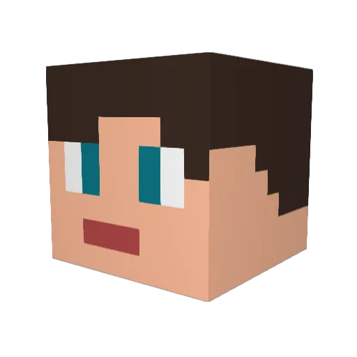 BalintSt Minecraft avatar head, 3D render