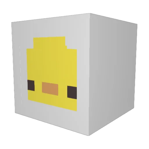 Baljci Minecraft avatar head, 3D render