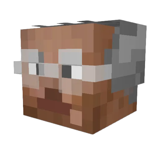 Balkananas Minecraft avatar head, 3D render