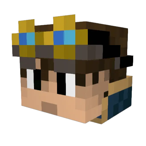 Balkera Minecraft avatar head, 3D render