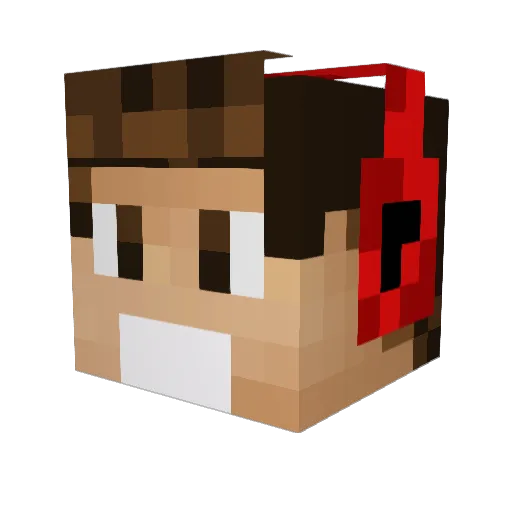 Balkin Minecraft avatar head, 3D render