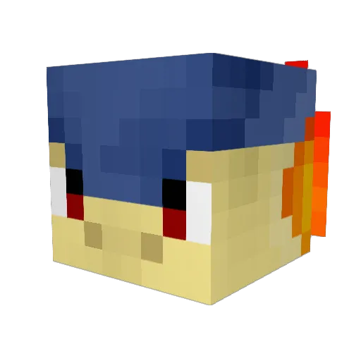 Balkonite Minecraft avatar head, 3D render