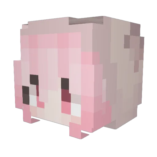 Ball Minecraft avatar head, 3D render