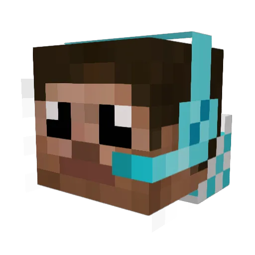 BallAndAnn Minecraft avatar head, 3D render
