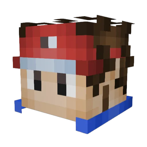 BallGaMan Minecraft avatar head, 3D render