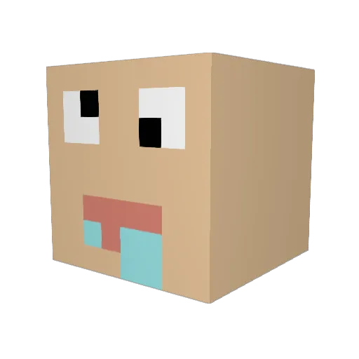 BallSweat0 Minecraft avatar head, 3D render