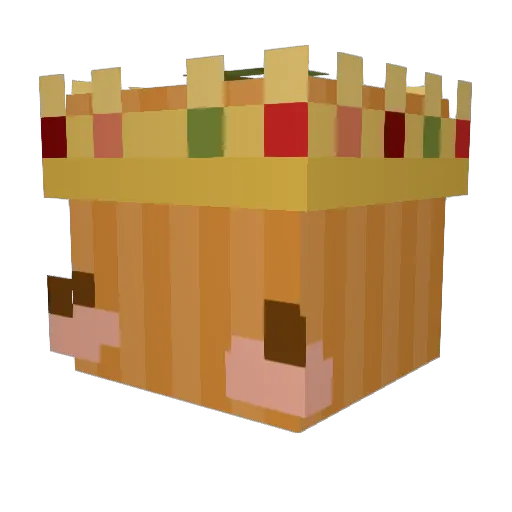 Ballcamole Minecraft avatar head, 3D render
