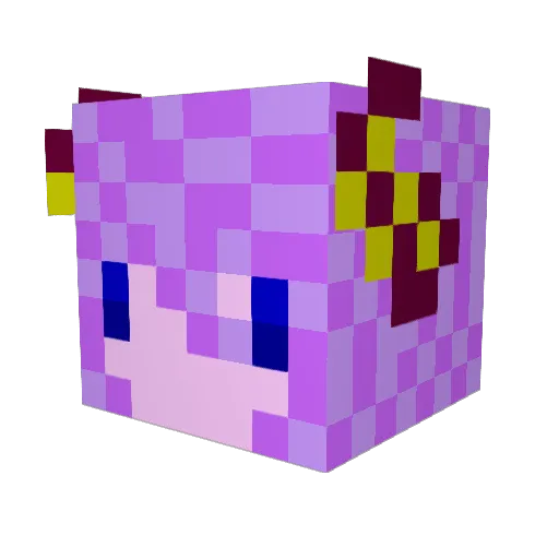 Baller2nd Minecraft avatar head, 3D render
