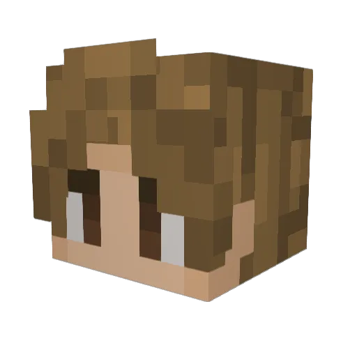 Ballerad Minecraft avatar head, 3D render