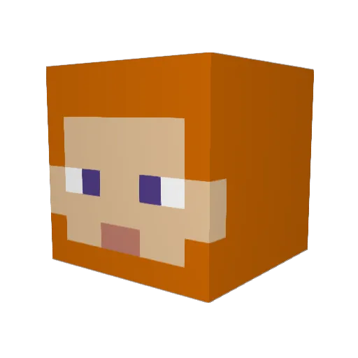 Ballerboss40 Minecraft avatar head, 3D render