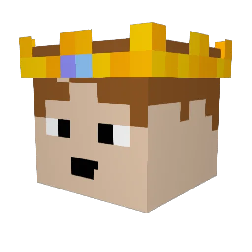 Ballerman18 Minecraft avatar head, 3D render