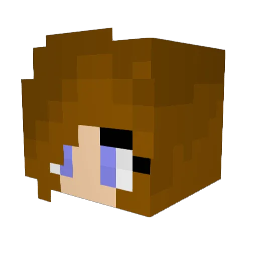 BalletZozzie Minecraft avatar head, 3D render