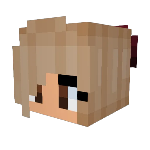 Balletrina Minecraft avatar head, 3D render
