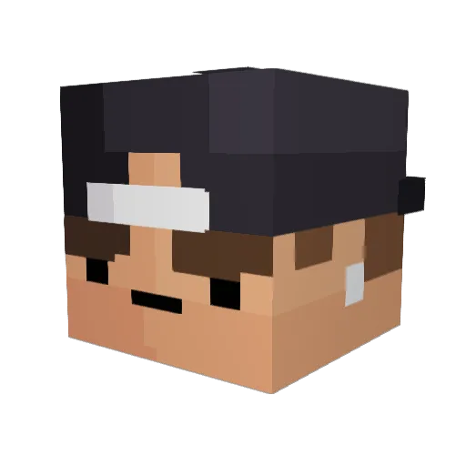 Ballexman Minecraft avatar head, 3D render