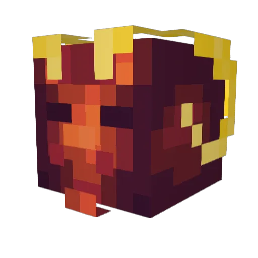 Ballistic Minecraft avatar head, 3D render