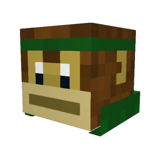 BallisticMonkeys Minecraft avatar head, 3D render