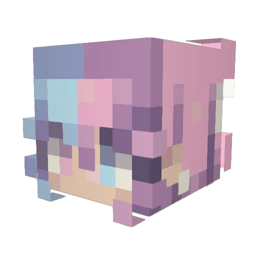 Ballistickkat Minecraft avatar head, 3D render