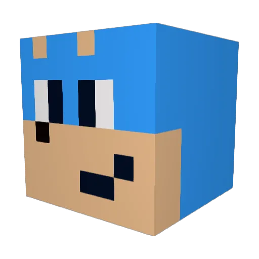 BalloonData Minecraft avatar head, 3D render