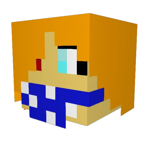 BalloonKiller Minecraft avatar head, 3D render
