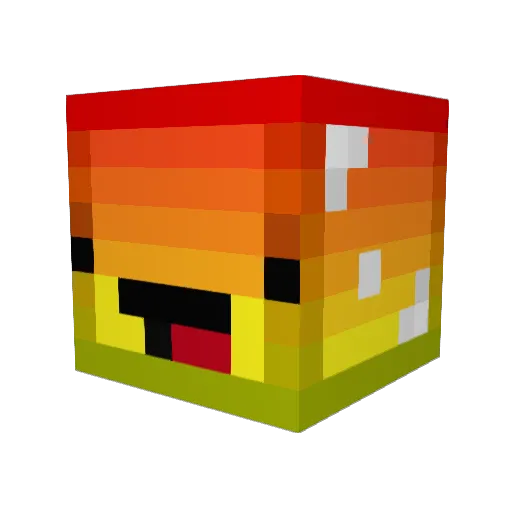 BalloonMen Minecraft avatar head, 3D render