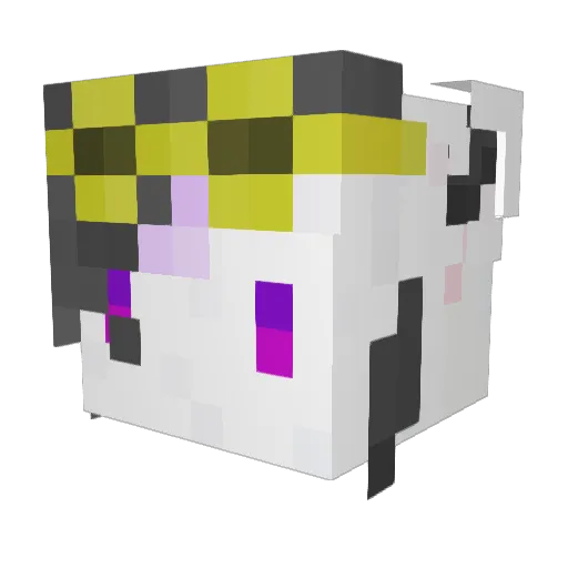 BalloonNight Minecraft avatar head, 3D render
