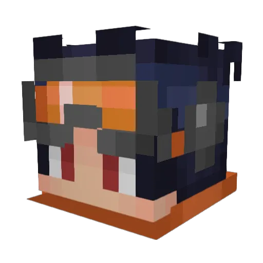 BallpointAim Minecraft avatar head, 3D render