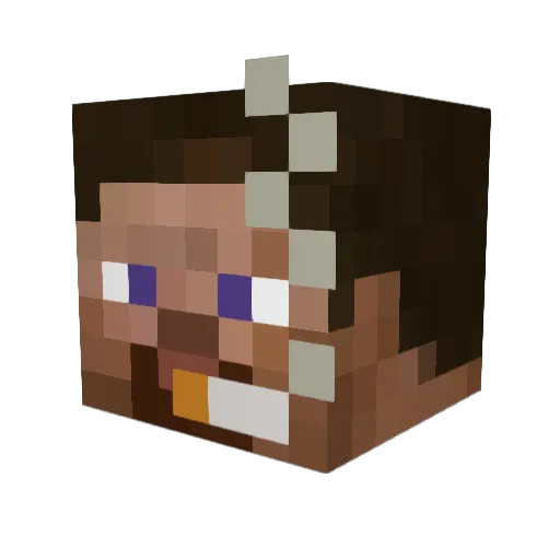 BallsAndAss Minecraft avatar head, 3D render
